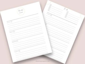 Minimalist Undated Weekly Planner