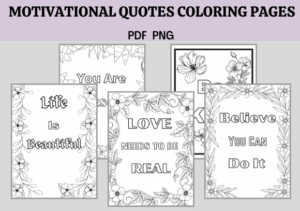 Motivational Quotes Coloring Pages