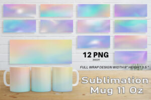 Mug Wrap Sublimation Color Gradient