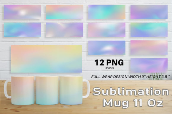 Mug Wrap Sublimation Color Gradient