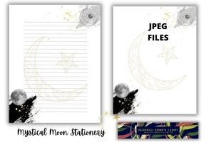 Mystical Moon Digital Stationery