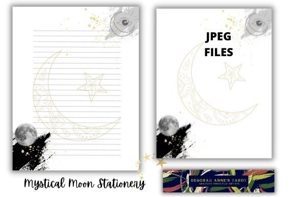 Mystical Moon Digital Stationery