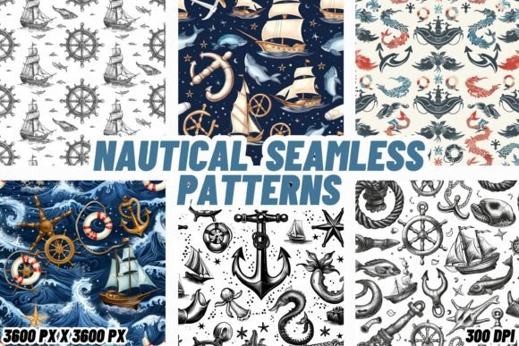 Nautical Seamless Patterns