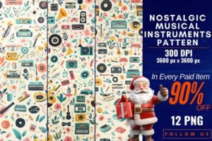 Nostalgic Musical Instruments Pattern