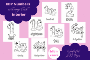 Numbers 1-100 Coloring Book.