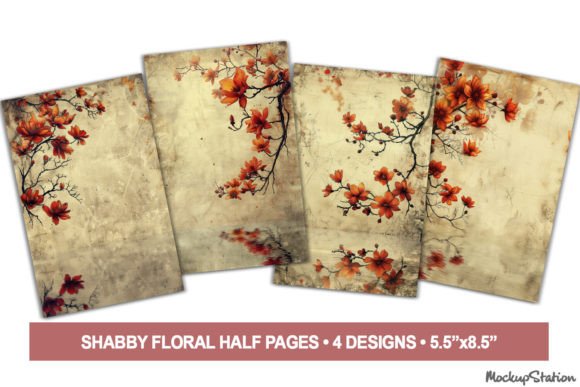 Old Paper Floral Junk Journal Printable