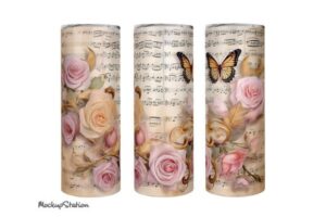 Old Paper Vintage Music Notes 20oz Wrap