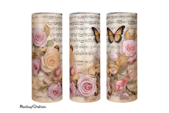 Old Paper Vintage Music Notes 20oz Wrap