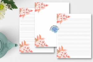 Pampas Bouquet Printable Stationery