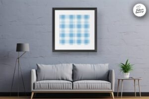 Pastel Blue Plaid Seamless Patterns