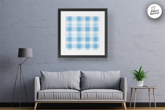 Pastel Blue Plaid Seamless Patterns