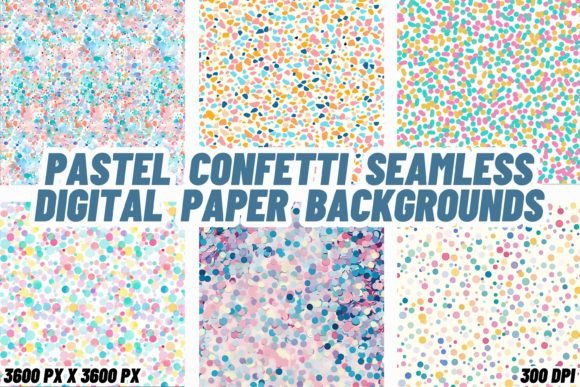 Pastel Confetti Seamless Digital Paper