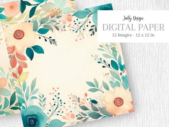 Pastel Peachy Tones Floral Backgrounds