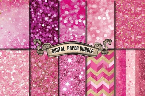 Pink Glitter Digital Papers