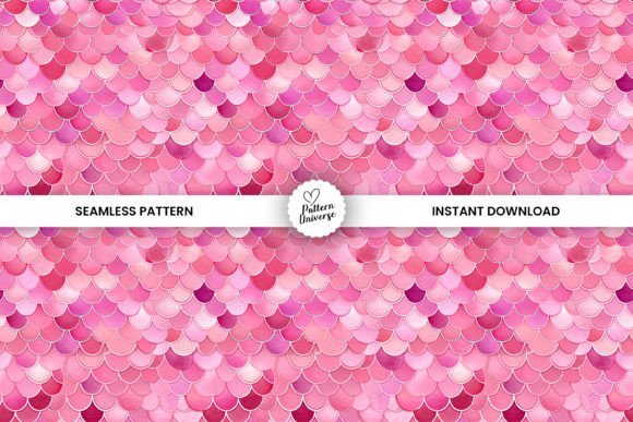 Pink Mermaid Scales Digital Papers