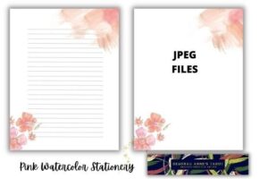 Pink Watercolor Floral Stationery