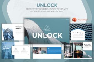 Pitch Deck PowerPoint Template - Unlock