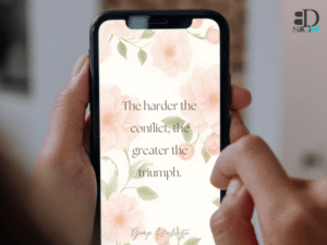 Positive Quotes Floral Phone Wallpaper