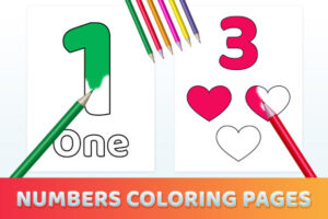Printable Numbers Coloring Page for Kids