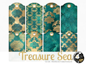 Printable Gold and Blue Vintage Tags