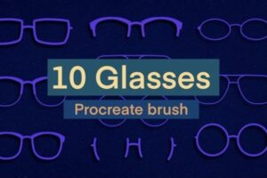 Procreate Glasses Stamp Brushes Set