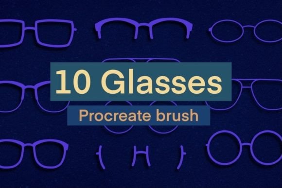 Procreate Glasses Stamp Brushes Set