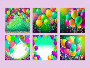 Psychedelic Colours Birthday Balloons