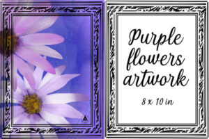 Purple Flowers Artwork DIY Print & Frame