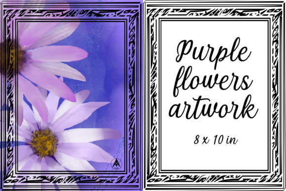 Purple Flowers Artwork DIY Print & Frame