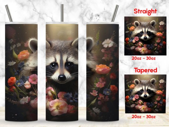 Raccoon Sublimation Clipart Tumbler Free