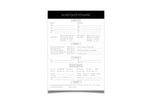 Real Estate Buyer Questionnaire Template