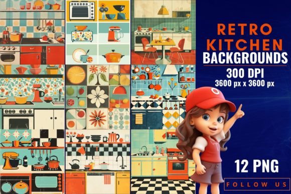Retro Kitchen Backgrounds