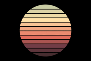 Retro Sunset Circle 100