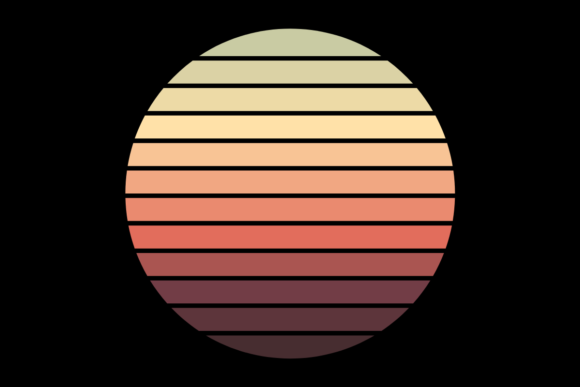 Retro Sunset Circle 100