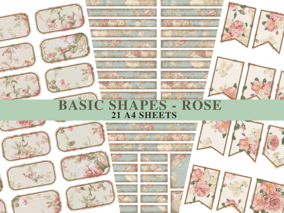 Rose Basic Shapes Junk Journal