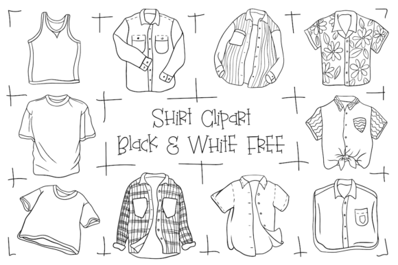 Shirt Clipart Black & White Free