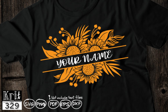 Silhouette Bunch Sunflower Monogram