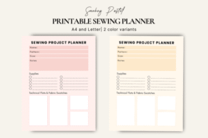 Smokey Pastel Sewing Project Planner