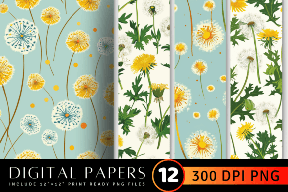 Spring Dandelions Pattern