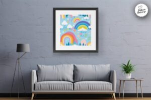 Summer Rainbow Seamless Pattern