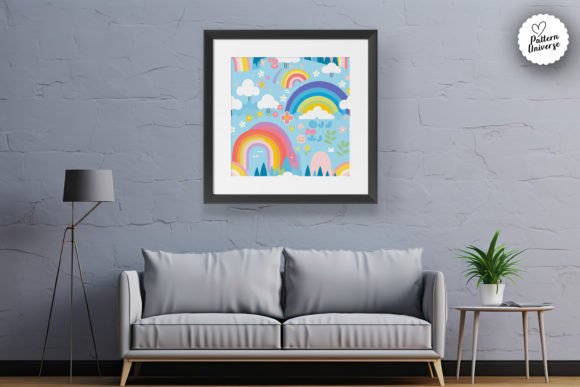 Summer Rainbow Seamless Pattern