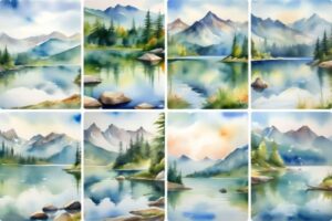 Summer in the Mountains, Watercolor