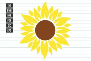 Sunflower Svg Flower Svg Cut Files