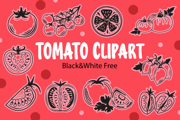 Tomato Clipart Black and White Free