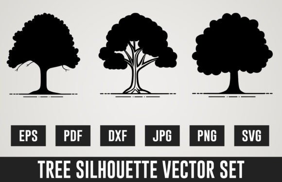 Tree Silhouette Vector Collection Free