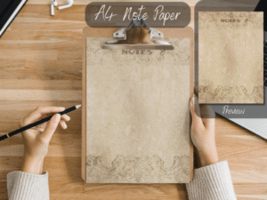 Vintage Pattern A4 Printable Note Paper