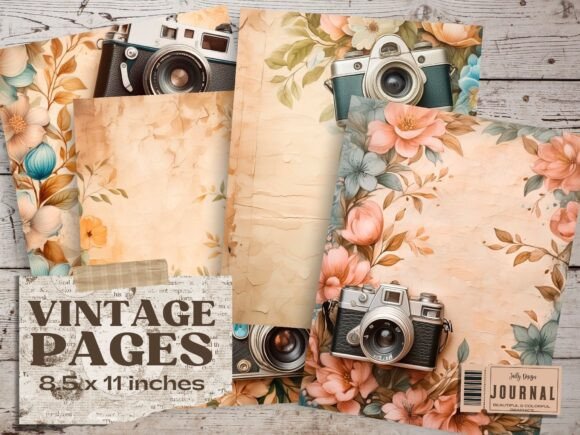 Vintage Camera Junk Journal Pages