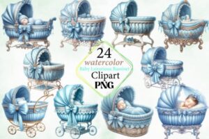 Watercolor Baby Luxurious Bassinet