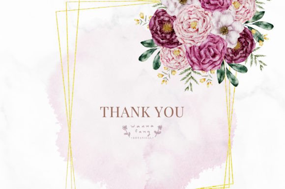 Watercolor Floral Composition Clipart