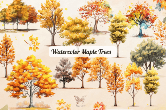 Watercolor Maple Tree